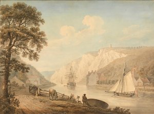 De Rivier Avon: met Voorbijgaande Schepen door Nicholas Pocock
