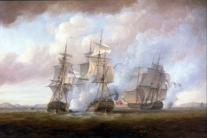De verovering van de Franse fregatten 