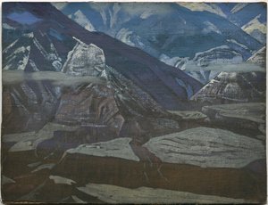 Bharagarh Fort, serie Kulu, 1929 door Nicholas Roerich