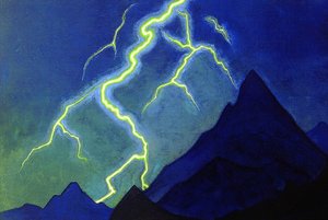 Roep van de Hemel, Bliksem, ca. 1935-36 door Nicholas Roerich