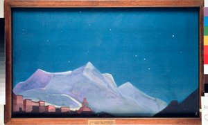 Het koninklijk klooster van Hemis, in Tibet door Nicholas Roerich