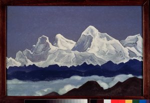 De berg Everest (Chomolungma) in de Himalaya door Nicholas Roerich
