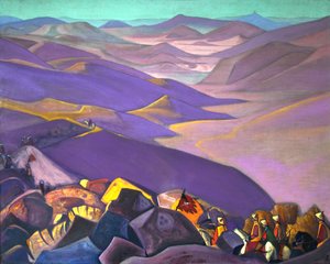Mongolië, Dzjengis Khan, 1938 door Nicholas Roerich