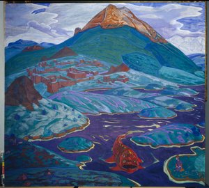Fantastisch landschap door Nicholas Roerich