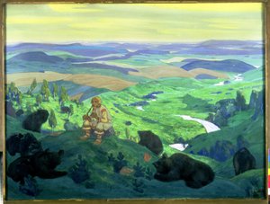 De voorvaderen, 1912 door Nicholas Roerich