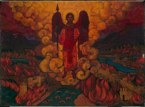 De laatste engel, 1912 door Nicholas Roerich