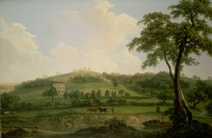 Uitzicht op Oakage Hall, Colwich door Nicholas Thomas Dall