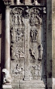 Detail van de zuidzijde van de westelijke portiek door Nicholaus