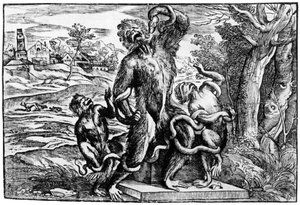 Karikatuur van de Laocoöngroep, 1937 door Nicolò Boldrini