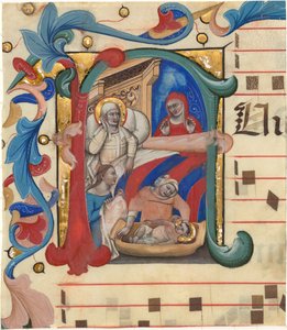 Geboorte van Johannes de Doper door Nicolò da Bologna