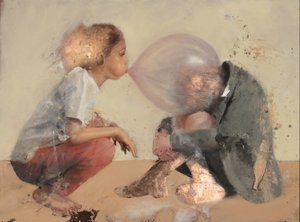 Hurkende kinderen - bubbel 2, 2020 door Nicola Pucci