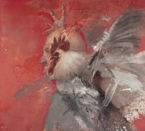 Man met een haan II, 2021 door Nicola Pucci