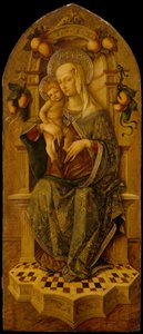 Madonna en Kind op de Troon, ca. 1475-90 door Nicola de Maestro Antonio