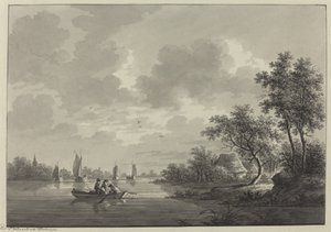 Ameide aan de rivier Lek door Nicolaas Wicart