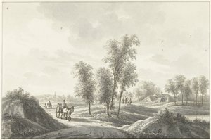 Het dorp Laren in het Gooi door Nicolaas Wicart