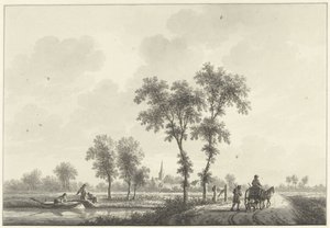 Het dorp Spijk in Gelderland door Nicolaas Wicart