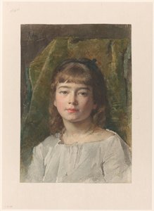 Portret van een onbekend meisje door Nicolaas van der Waay