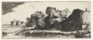 Landschap met een boerderij