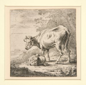 De Set van de Koeien, met de Melkmeid