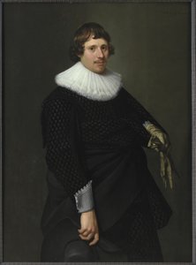 Portret van een man door Nicolaes Eliasz. Pickenoy