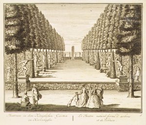 Natuurlijk theater van bomen en heggen