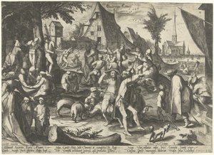 Boerenkermis door Nicolaes Jansz. Clock