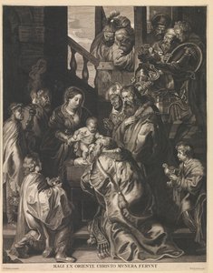 Aanbidding der koningen door Nicolaes Lauwers