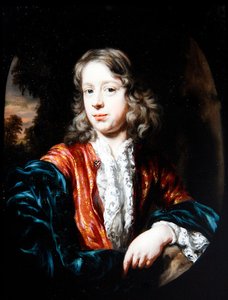 Een portret van een jonge man door Nicolaes Maes