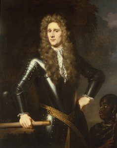Kol. Rupert Bridges met zijn Dienaar door Nicolaes Maes