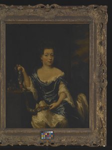 Portret van een dame door Nicolaes Maes