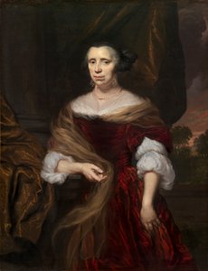 Portret van een dame door Nicolaes Maes