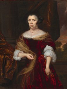 Portret van een dame door Nicolaes Maes