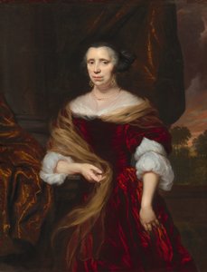 Portret van een dame door Nicolaes Maes