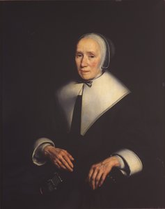 Portret van een Vrouw door Nicolaes Maes