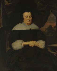 Portret van een vrouw, ca. 1665-70 door Nicolaes Maes