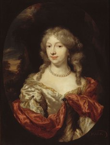Portret van een jonge dame door Nicolaes Maes