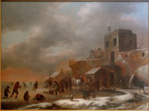 Ijsplezier door Nicolaes Molenaer