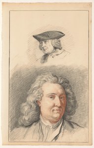 Twee manskoppen door Nicolaes Muys