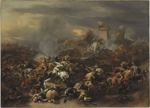 Alexander de Grote (356-323 v.Chr.) vecht tegen Porus van India in 326 v.Chr.