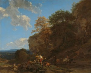 Italiaans landschap door Nicolaes Pietersz Berchem