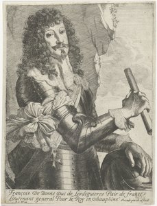 Portret van François de Bonne-Lesdiguières-de Créquy door Nicolaes Van Helt Stockade