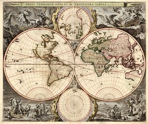 Orbis terrarum nova et accuratissima tabula, ca. 1690