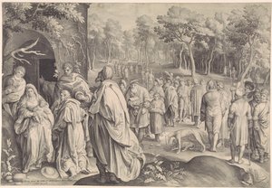 Aanbidding der koningen door Nicolaes de Bruyn