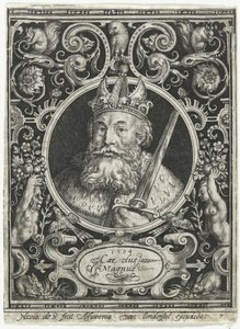 Karel de Grote, koning der Franken door Nicolaes de Bruyn