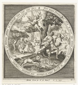 Verdrijving uit het Paradijs door Nicolaes de Bruyn
