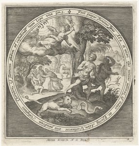 Verdrijving uit het Paradijs door Nicolaes de Bruyn