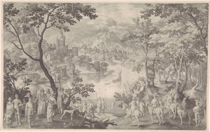 Genezing van Naäman door Nicolaes de Bruyn