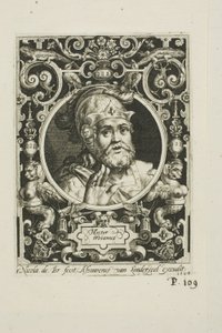 Hector van Troje, plaat één uit De Negen Waardes door Nicolaes de Bruyn