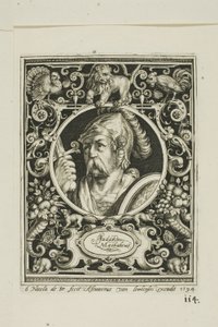 Judas Macabee, plaat zes van The Nine Worthies door Nicolaes de Bruyn