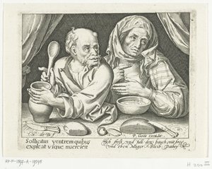 Man en vrouw eten pap